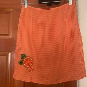 Staud Fruit Salad Plaid Mini Skirt - SZ Small